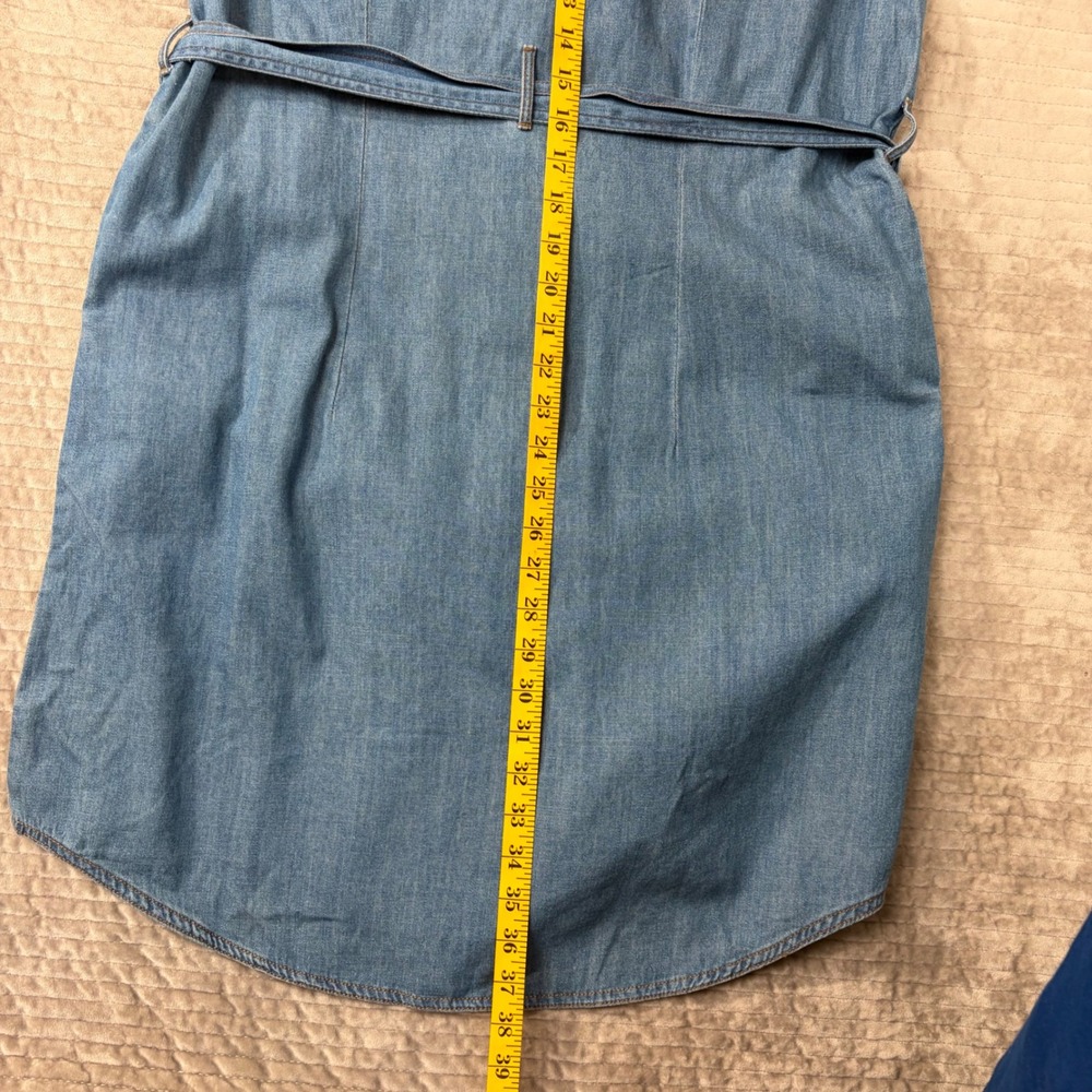 Wrangler Retro Premium Arizona Wildcats Denim Western Snap Shirt Dress Blue L - Picture 10 of 10